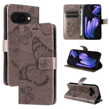 For Google Pixel 9a Case Butterfly Leather Phone Cover