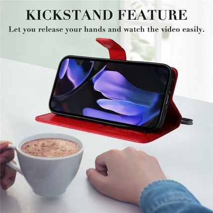 For Google Pixel 9a Case Butterfly Leather Phone Cover