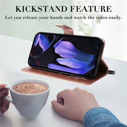 For Google Pixel 9a Case Butterfly Leather Phone Cover