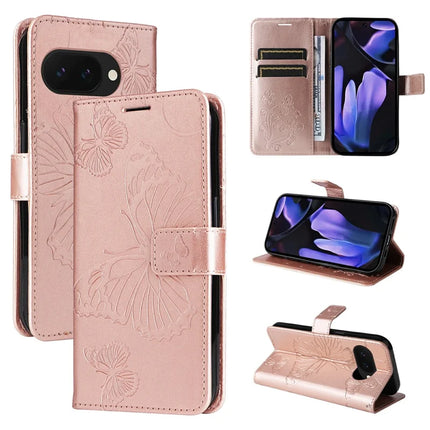 For Google Pixel 9a Case Butterfly Leather Phone Cover
