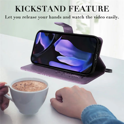 For Google Pixel 9a Case Butterfly Leather Phone Cover