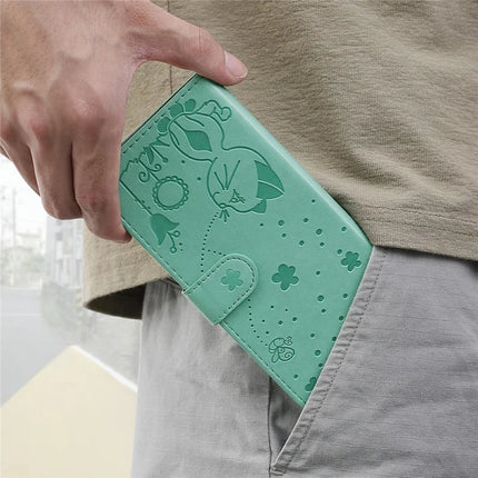 For Google Pixel 9a Case Cat Bee Pattern Leather Phone Cover