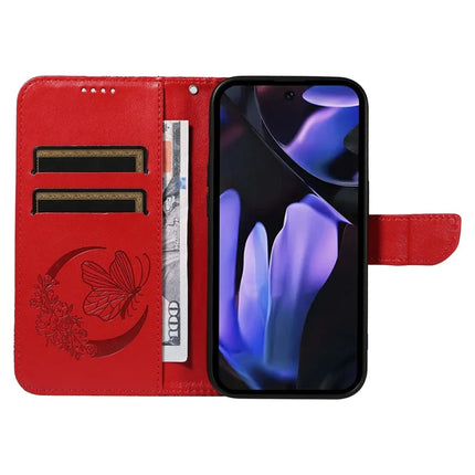 For Google Pixel 9a Case Butterfly Pattern Leather Wallet Flip Phone Cover