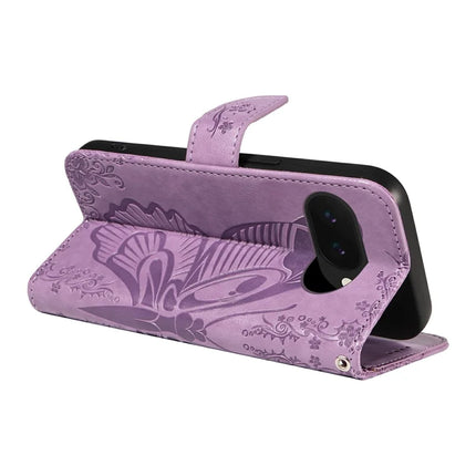 For Google Pixel 9a Case Butterfly Pattern Leather Wallet Flip Phone Cover