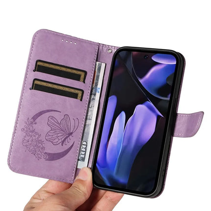 For Google Pixel 9a Case Butterfly Pattern Leather Wallet Flip Phone Cover