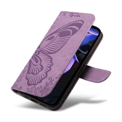 For Google Pixel 9a Case Butterfly Pattern Leather Wallet Flip Phone Cover