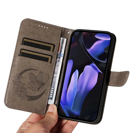 For Google Pixel 9a Case Butterfly Pattern Leather Wallet Flip Phone Cover