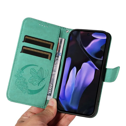 For Google Pixel 9a Case Butterfly Pattern Leather Wallet Flip Phone Cover