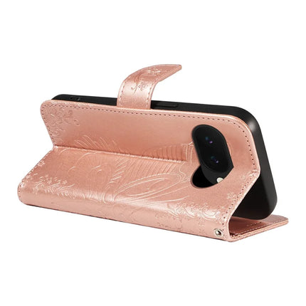 For Google Pixel 9a Case Butterfly Pattern Leather Wallet Flip Phone Cover