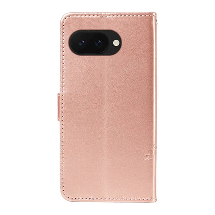 For Google Pixel 9a Case Flower Pattern PU Leather Wallet Phone Cover