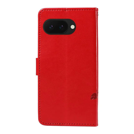 For Google Pixel 9a Case Flower Pattern PU Leather Wallet Phone Cover