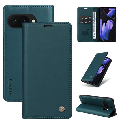 YIKATU YK-001 For Google Pixel 9a Case Stand Leather Phone Cover Strong Magnetic Closure