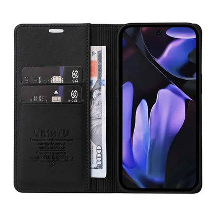 YIKATU YK-001 For Google Pixel 9a Case Stand Leather Phone Cover Strong Magnetic Closure