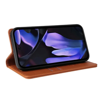 YIKATU YK-001 For Google Pixel 9a Case Stand Leather Phone Cover Strong Magnetic Closure