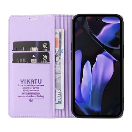 YIKATU YK-001 For Google Pixel 9a Case Stand Leather Phone Cover Strong Magnetic Closure