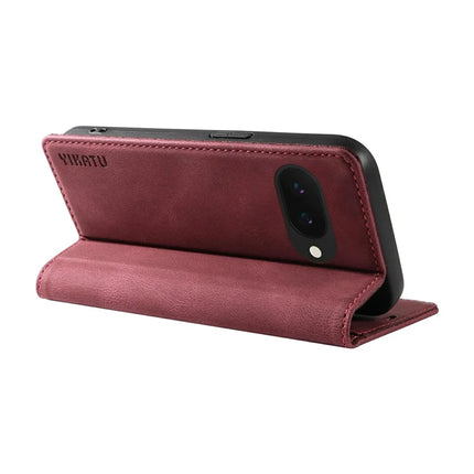 YIKATU YK-004 For Google Pixel 9a Case Leather Skin-Touch Phone Cover Magnetic Auto-Absorbed