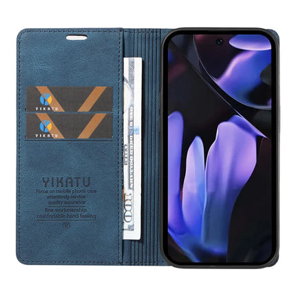 YIKATU YK-004 For Google Pixel 9a Case Leather Skin-Touch Phone Cover Magnetic Auto-Absorbed