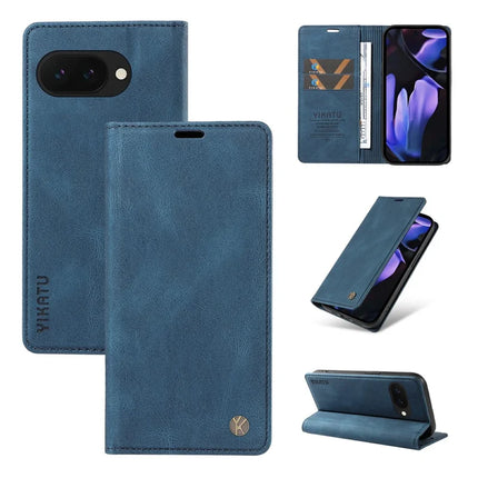 YIKATU YK-004 For Google Pixel 9a Case Leather Skin-Touch Phone Cover Magnetic Auto-Absorbed