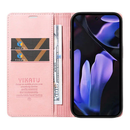YIKATU YK-004 For Google Pixel 9a Case Leather Skin-Touch Phone Cover Magnetic Auto-Absorbed