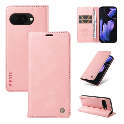 YIKATU YK-004 For Google Pixel 9a Case Leather Skin-Touch Phone Cover Magnetic Auto-Absorbed