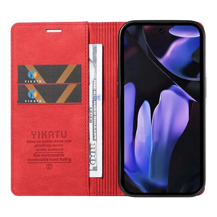 YIKATU YK-004 For Google Pixel 9a Case Leather Skin-Touch Phone Cover Magnetic Auto-Absorbed