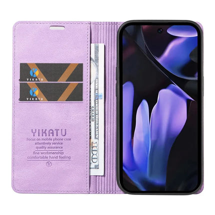 YIKATU YK-004 For Google Pixel 9a Case Leather Skin-Touch Phone Cover Magnetic Auto-Absorbed