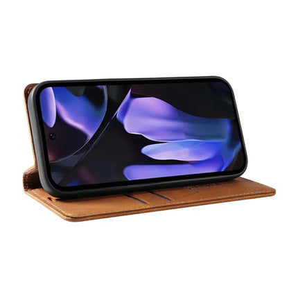 YIKATU YK-004 For Google Pixel 9a Case Leather Skin-Touch Phone Cover Magnetic Auto-Absorbed
