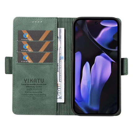 YIKATU YK-005 For Google Pixel 9a Case PU Leather Wallet Phone Cover Skin Touch Feeling