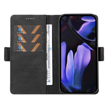 YIKATU YK-005 For Google Pixel 9a Case PU Leather Wallet Phone Cover Skin Touch Feeling