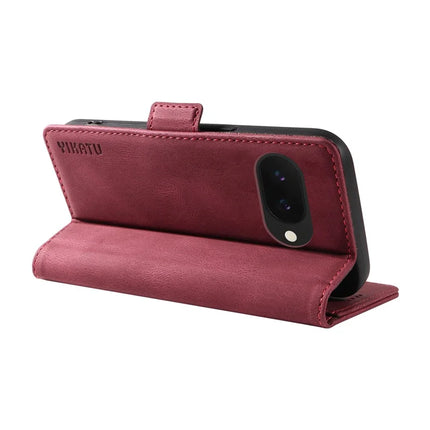YIKATU YK-005 For Google Pixel 9a Case PU Leather Wallet Phone Cover Skin Touch Feeling
