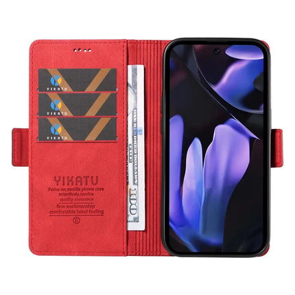 YIKATU YK-005 For Google Pixel 9a Case PU Leather Wallet Phone Cover Skin Touch Feeling