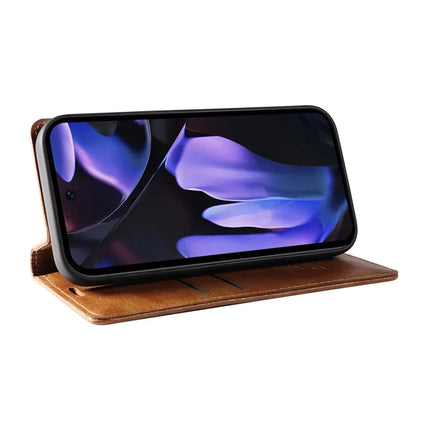 YIKATU YK-006 For Google Pixel 9a Case Magnetic Closure Leather Phone Cover Litchi Texture
