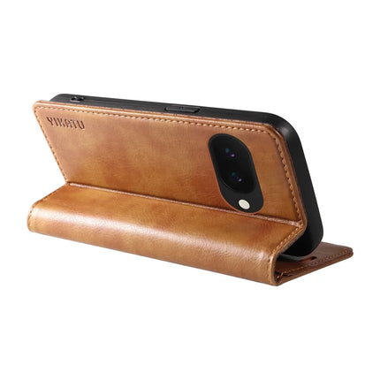 YIKATU YK-006 For Google Pixel 9a Case Magnetic Closure Leather Phone Cover Litchi Texture