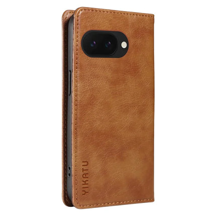 YIKATU YK-006 For Google Pixel 9a Case Magnetic Closure Leather Phone Cover Litchi Texture
