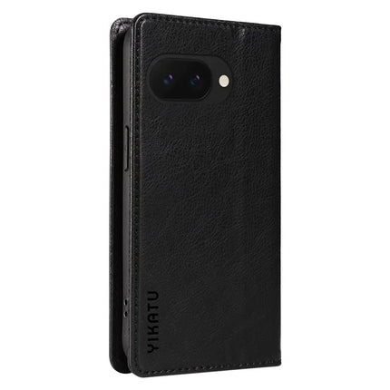 YIKATU YK-006 For Google Pixel 9a Case Magnetic Closure Leather Phone Cover Litchi Texture