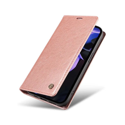 YIKATU YK-006 For Google Pixel 9a Case Magnetic Closure Leather Phone Cover Litchi Texture