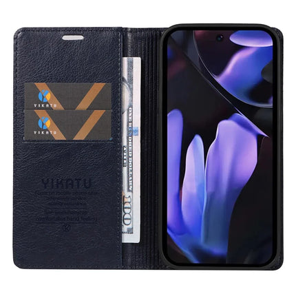 YIKATU YK-006 For Google Pixel 9a Case Magnetic Closure Leather Phone Cover Litchi Texture
