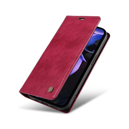 YIKATU YK-006 For Google Pixel 9a Case Magnetic Closure Leather Phone Cover Litchi Texture
