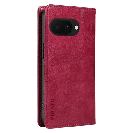 YIKATU YK-006 For Google Pixel 9a Case Magnetic Closure Leather Phone Cover Litchi Texture