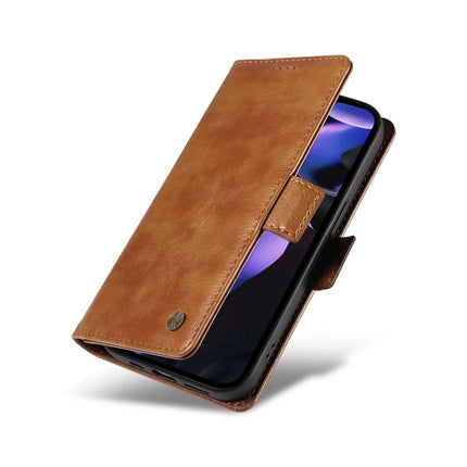 YIKATU YK-007 For Google Pixel 9a Case Side Buckle PU Leather Phone Cover Litchi Texture