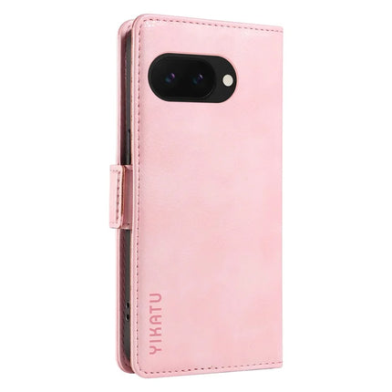 YIKATU YK-007 For Google Pixel 9a Case Side Buckle PU Leather Phone Cover Litchi Texture