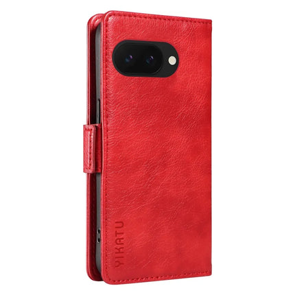 YIKATU YK-007 For Google Pixel 9a Case Side Buckle PU Leather Phone Cover Litchi Texture