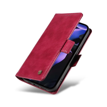 YIKATU YK-007 For Google Pixel 9a Case Side Buckle PU Leather Phone Cover Litchi Texture