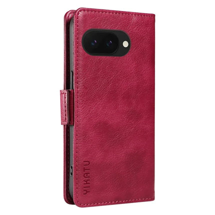 YIKATU YK-007 For Google Pixel 9a Case Side Buckle PU Leather Phone Cover Litchi Texture