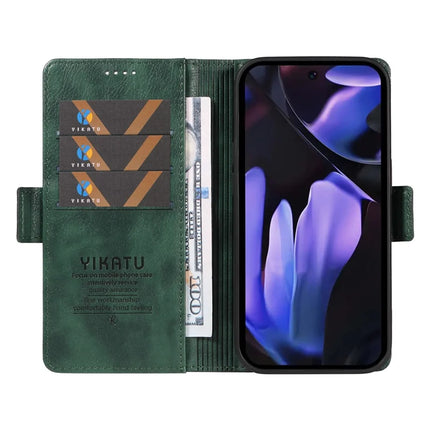 YIKATU YK-007 For Google Pixel 9a Case Side Buckle PU Leather Phone Cover Litchi Texture