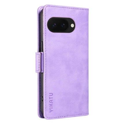 YIKATU YK-007 For Google Pixel 9a Case Side Buckle PU Leather Phone Cover Litchi Texture