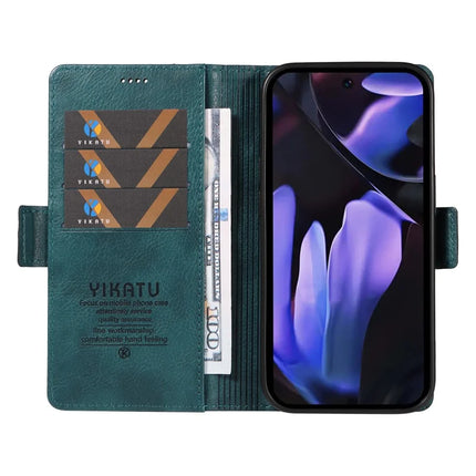 YIKATU YK-007 For Google Pixel 9a Case Side Buckle PU Leather Phone Cover Litchi Texture