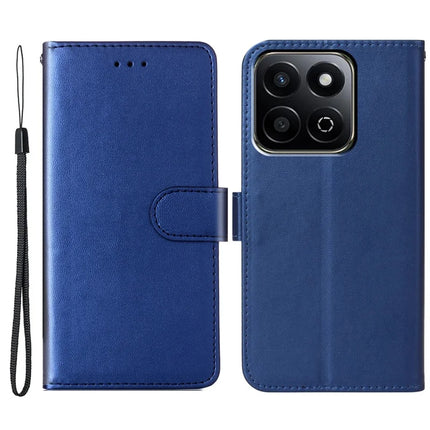 For Honor X7c 4G / Honor 200 Smart 5G Case with Card Holder PU Leather Flip Wallet Phone Cover - Blue