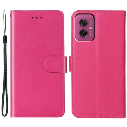 For Motorola Moto G55 5G Case with Card Holder PU Leather Flip Wallet Phone Cover - Rose