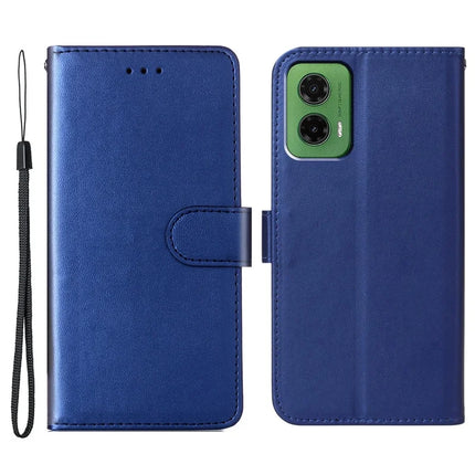 For Motorola Moto G35 5G Case with Card Holder PU Leather Flip Wallet Phone Cover - Blue